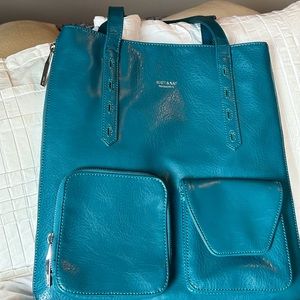 Matt & Natt Teal Shoulder Tote